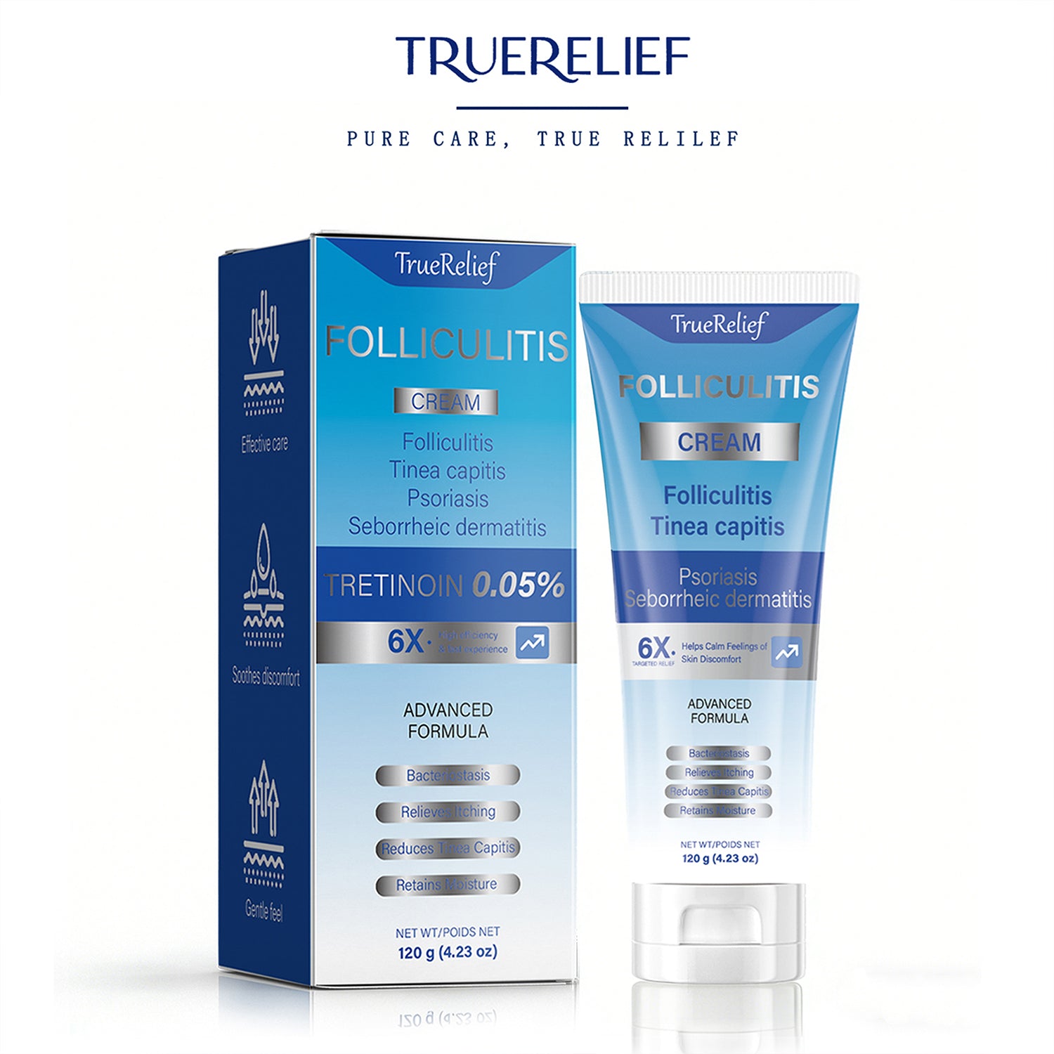 TRUERELIEF Folliculitis Cream | Clears Scalp, Face & Body Bumps | 120g
